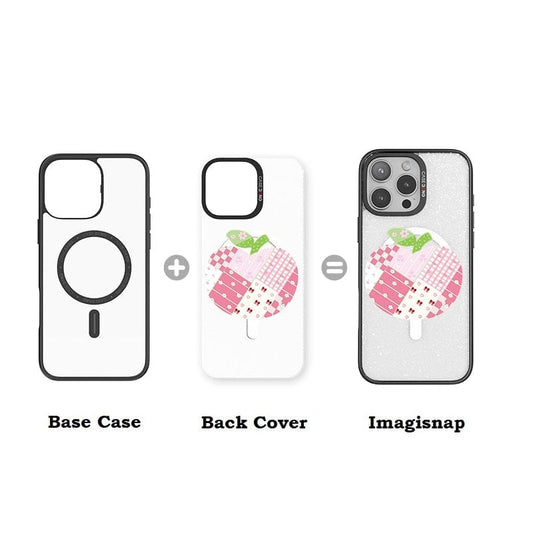 CaseBang Imagisnap Patchwork Dreams magsafe interchangeable phone case | For iPhone 13-16 series Pinky Fruit Imagisnap