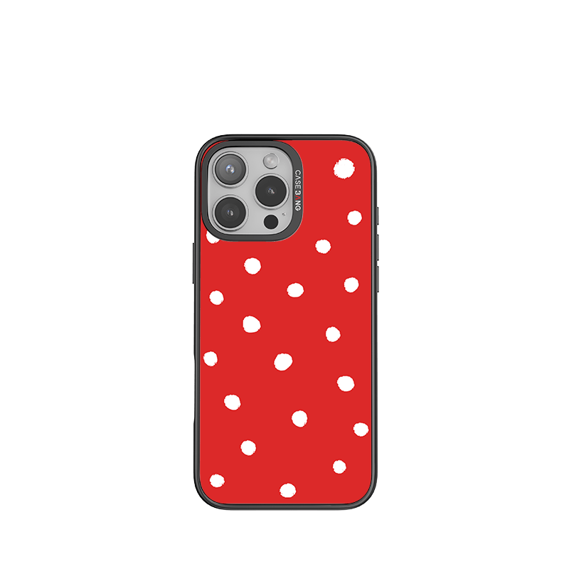 CaseBang Imagisnap Red Polka Dots Imagisnap iPhone 16 Pro Max / Back Cover+Base Case Red Polka Dots Imagisnap