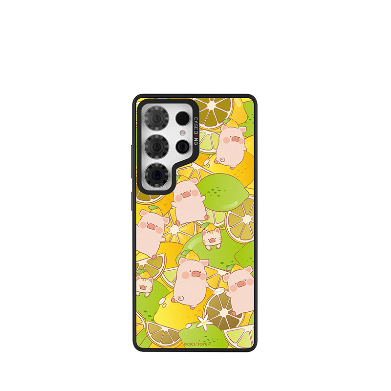 CaseBang Imagisnap Patchwork Dreams magsafe interchangeable phone case For iPhone 13-16 series Samsung S25 Ultra / Back Cover+Base Case Sour LULU Imagisnap