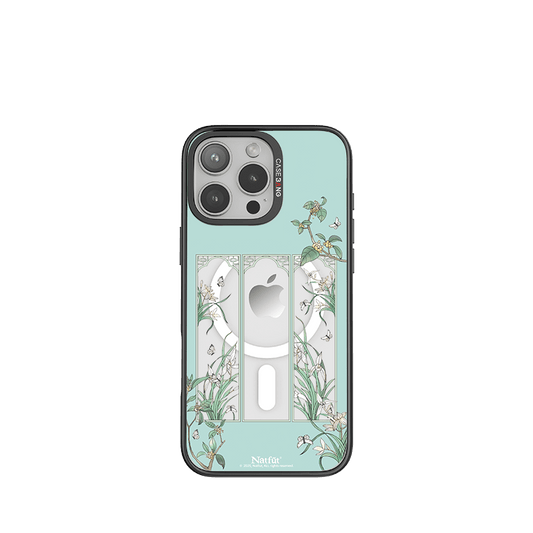 CaseBang Imagisnap Ethereal Garden magsafe interchangeable phone case For iPhone 13-16 series iPhone 16 Pro Max / Back Cover+Base Case Spring Breeze Imagisnap