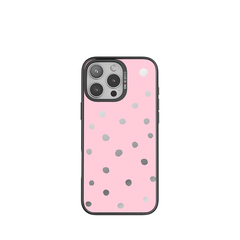 CaseBang Imagisnap Polka Dots Series magsafe interchangeable phone case For iPhone 13-16 series iPhone 16 Pro Max / Back Cover+Base Case Sweet Pink Polka Dots Imagisnap