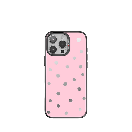 CaseBang Imagisnap Polka Dots Series magsafe interchangeable phone case For iPhone 13-16 series iPhone 16 Pro Max / Back Cover+Base Case Sweet Pink Polka Dots Imagisnap