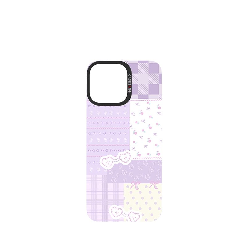 CaseBang Imagisnap Patchwork Dreams magsafe interchangeable phone case | For iPhone 13-16 series iPhone 16 Pro Max / Back Cover Taro Ice Imagisnap
