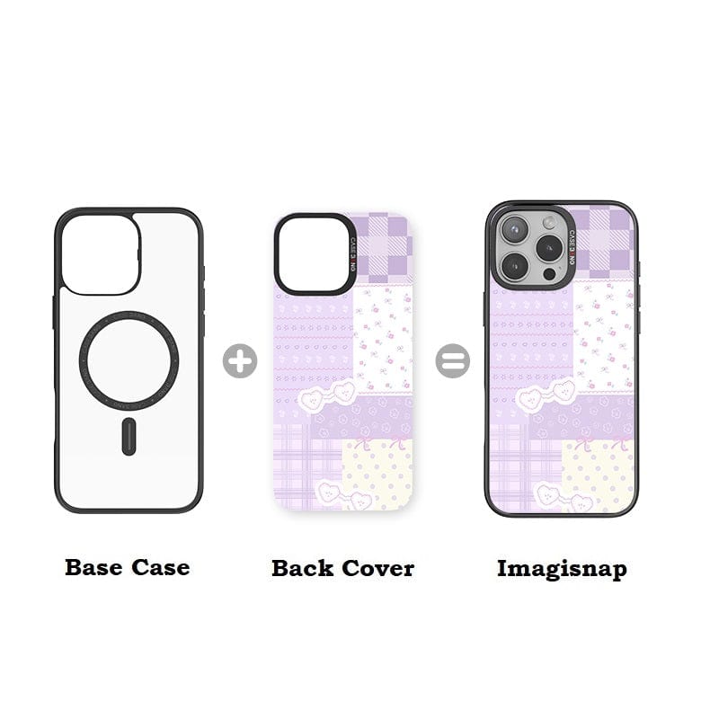CaseBang Imagisnap Patchwork Dreams magsafe interchangeable phone case | For iPhone 13-16 series Taro Ice Imagisnap