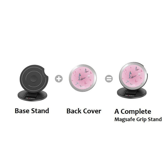 CaseBang Magsafe Grip Stand Pink Butterfly MagSafe Grip Stand Pink Butterfly MagSafe Grip Stand