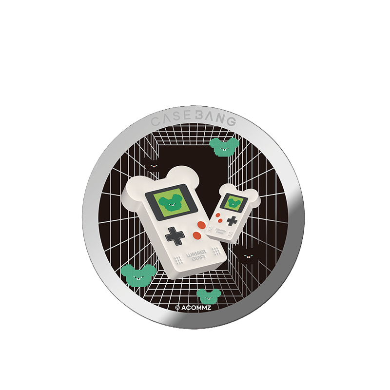 CaseBang Magsafe Grip Stand Wasabi Bear Series MagSafe Grip Stand Pixel Player / Back Cover Wasabi Bear Series MagSafe Grip Stand