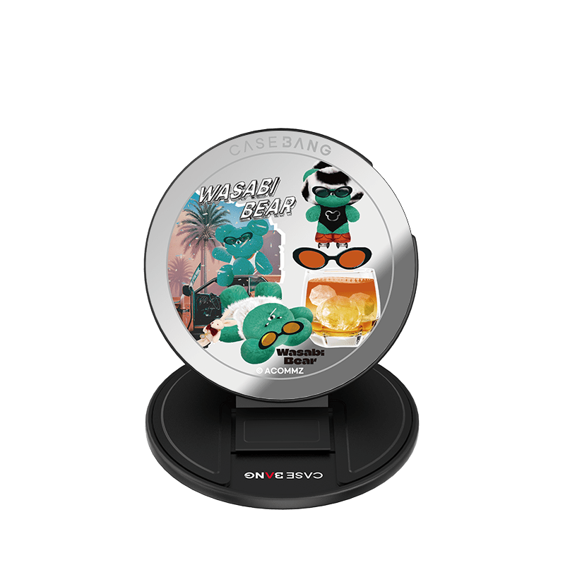 CaseBang Magsafe Grip Stand Wasabi Bear Series MagSafe Grip Stand Cool Gear / Base Stand + Back Cover Wasabi Bear Series MagSafe Grip Stand
