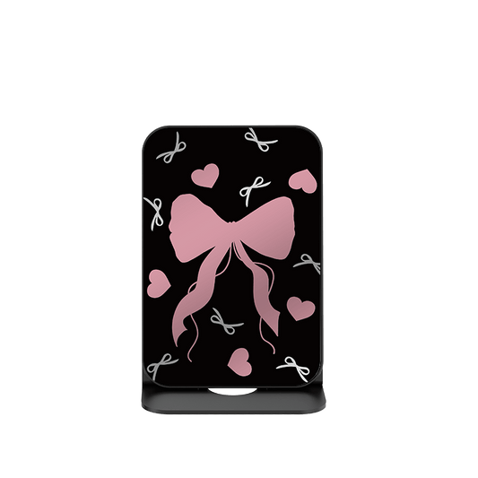 CaseBang PEACH HEART BOW Magsafe Wallet Stand