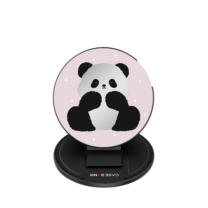 CaseBang Base Stand + Back Cover Pink Panda Magsafe Grip Stand