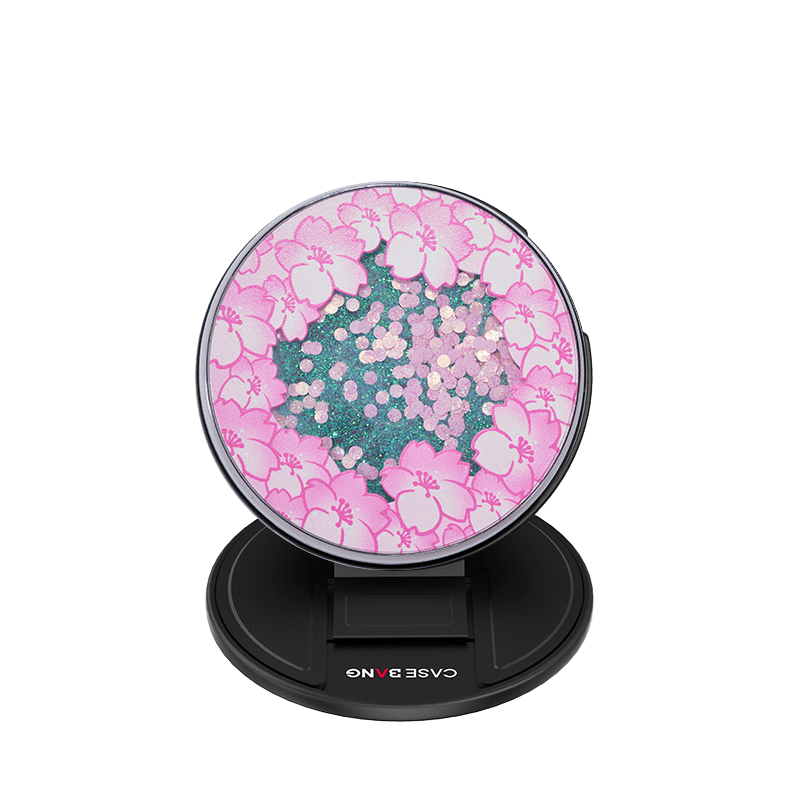 CaseBang Base Stand + Back Cover Sakura Glitter MagSafe Grip Stand