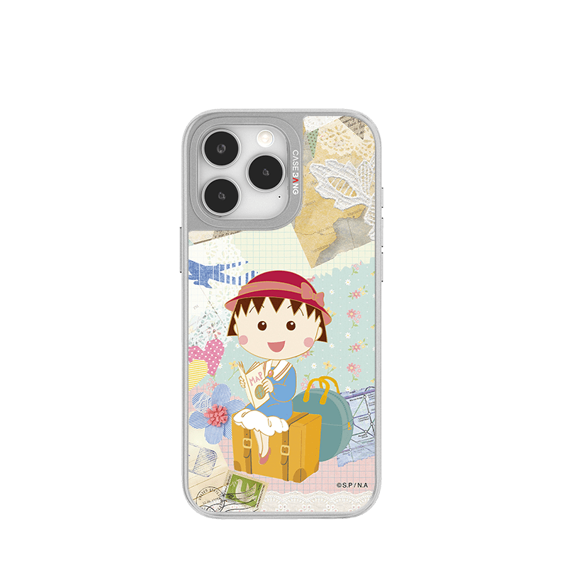 CaseBang Unijoy Chibi Maruko-chan Silver Unijoy Maruko's Trip / iPhone 14 Pro Chibi Maruko-chan Silver Unijoy