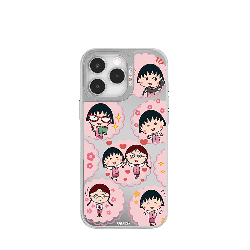 CaseBang Unijoy Chibi Maruko-chan Silver Unijoy Best Friend / iPhone 14 Pro Chibi Maruko-chan Silver Unijoy