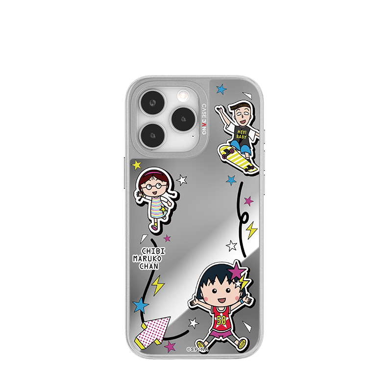CaseBang Unijoy Chibi Maruko-chan Silver Unijoy Skater Maruko / iPhone 14 Pro Chibi Maruko-chan Silver Unijoy