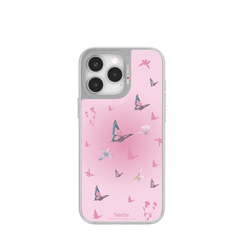 CaseBang Unijoy Ethereal Garden Silver Unijoy Pink Butterfly / iPhone 14 Pro Ethereal Garden Silver Unijoy