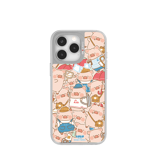 CaseBang Unijoy Lulu the piggy Silver Unijoy SPRING VACATION / iPhone 14 Pro Lulu the piggy Silver Unijoy