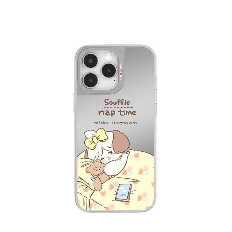 CaseBang Unijoy Mikko illustration Silver Unijoy Souffle Nap Time / iPhone 14 Pro Mikko illustration Silver Unijoy
