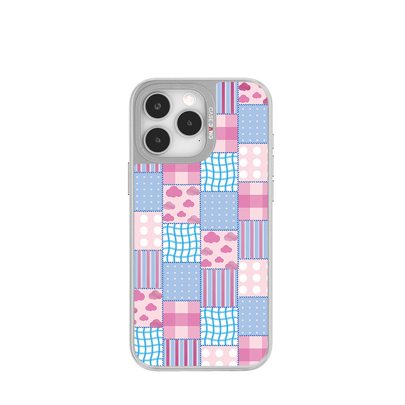 CaseBang Unijoy Patchwork Dreams Silver Unijoy Pink Plaid / iPhone 14 Pro Patchwork Dreams Silver Unijoy