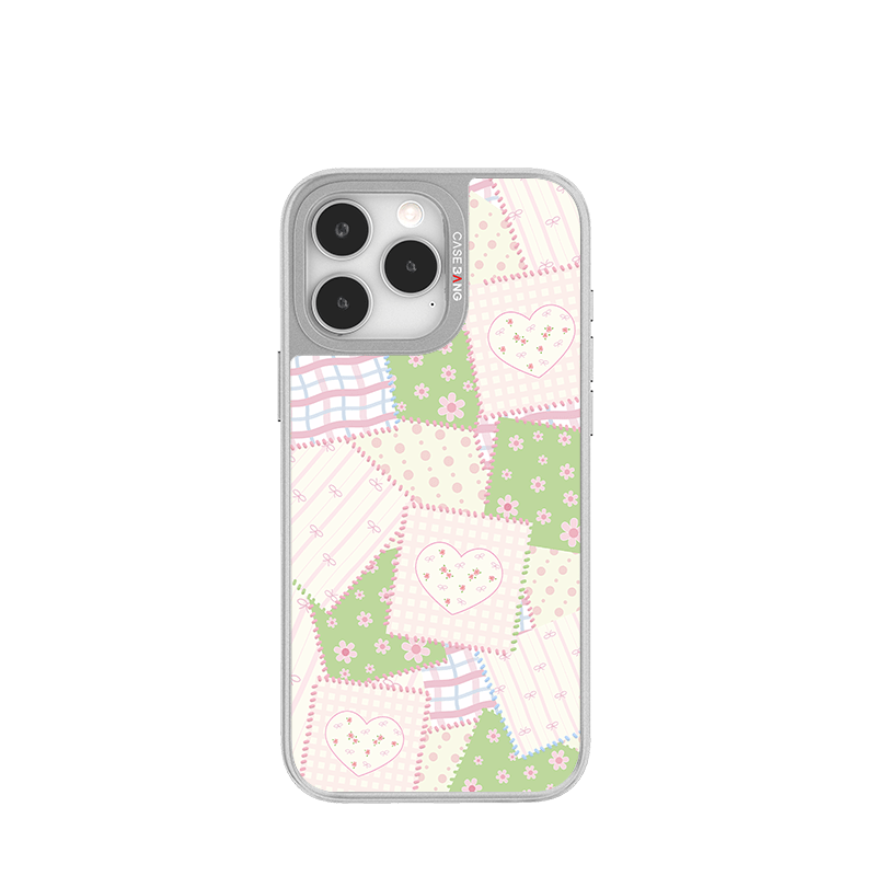 CaseBang Unijoy Patchwork Dreams Silver Unijoy Patch Flowers / iPhone 14 Pro Patchwork Dreams Silver Unijoy