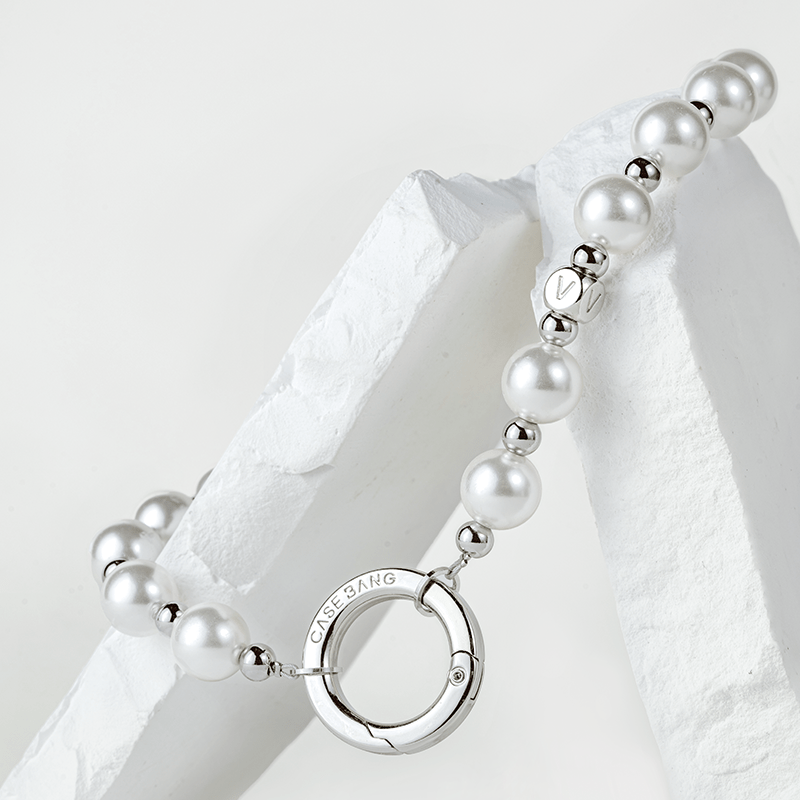Casebang Wrist Strap Casebang phone accessories smooth white Pearl Wrist Strap protect your phone Pearl Wrist Strap