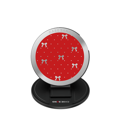 Classic Red Bow MagSafe Grip Stand - CaseBangMagsafe Grip StandCaseBangBase Stand + Back Cover