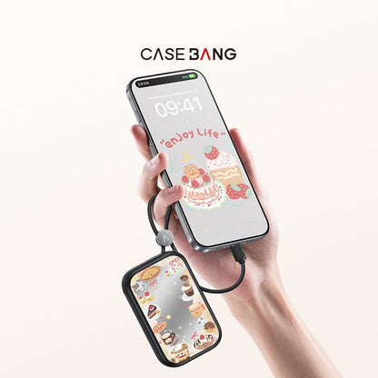 Dessert Dairy Power Bank Build - in Cable - CaseBangPower BankCaseBangSTRABERRY CAKE/For Lightning