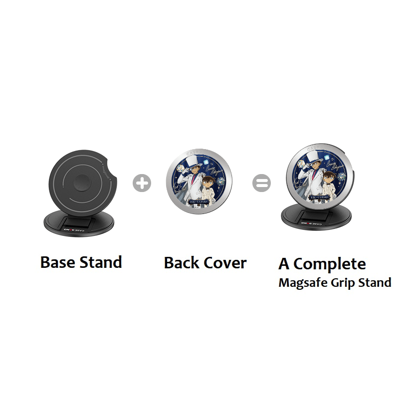 casebang magsafe grip stand dectective conan-kid & conan