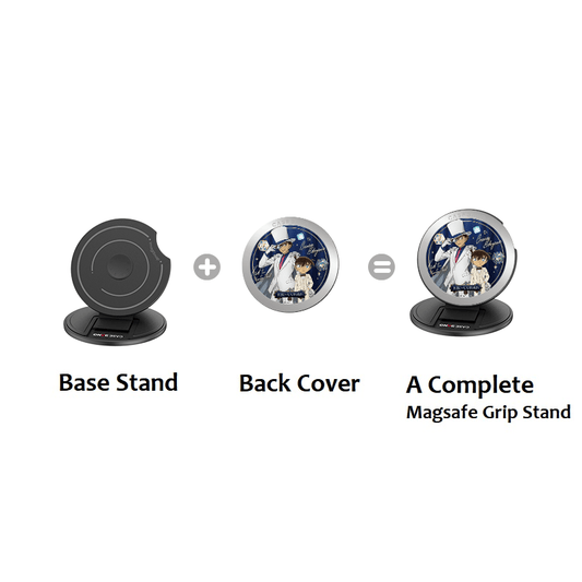 casebang magsafe grip stand dectective conan-kid & conan