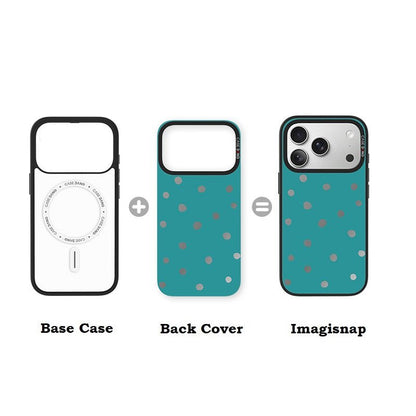 Peacock Green Polka Dots Imagisnap - CaseBangImagisnapCaseBangSamsung S25 UltraBack Cover+Base Case