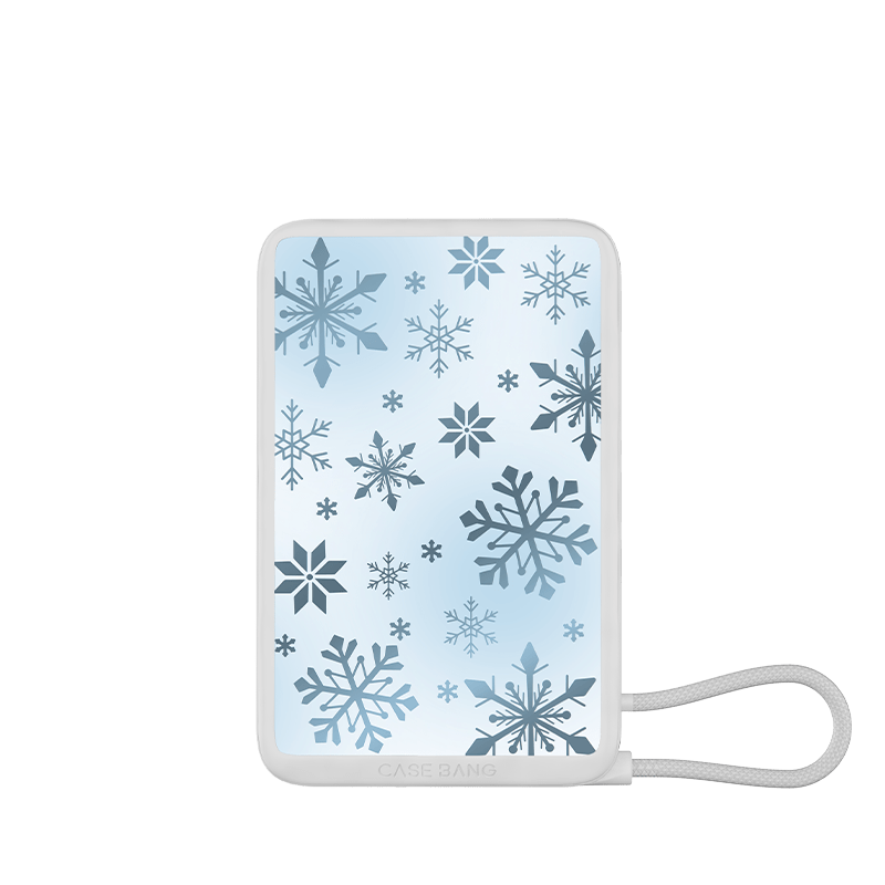 Power Bank with Built - in Cable - CaseBangPower BankCaseBangBlue Snowflake