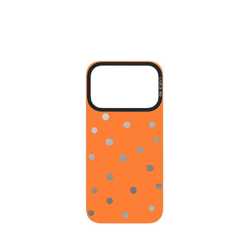 Pumpkin White Polka Dots Imagisnap - CaseBangImagisnapCaseBangiPhone 17 Pro MaxBack Cover
