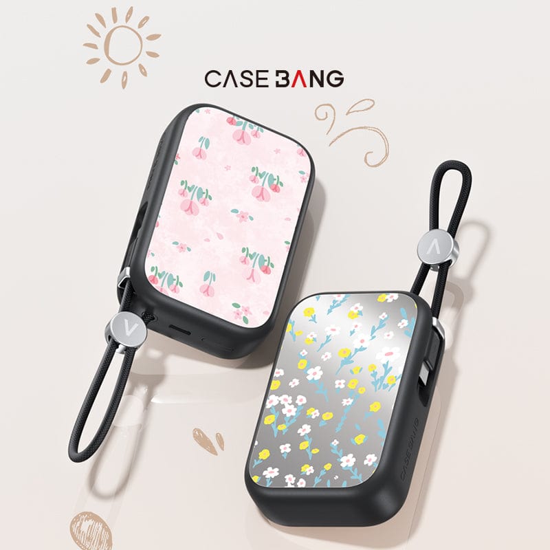 Secret Garden Power Bank Build - in Cable - CaseBangPower BankCaseBangPINKY TULIPS/For Lightning