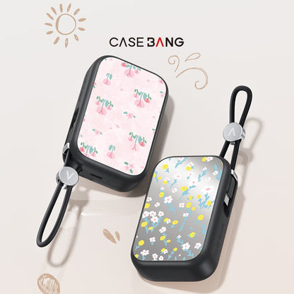 Secret Garden Power Bank Build - in Cable - CaseBangPower BankCaseBangPINKY TULIPS/For Lightning