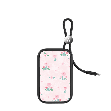Secret Garden Power Bank Build - in Cable - CaseBangPower BankCaseBangPINKY TULIPS/For Lightning