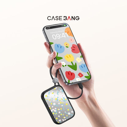 Secret Garden Power Bank Build - in Cable - CaseBangPower BankCaseBangPINKY TULIPS/For Lightning