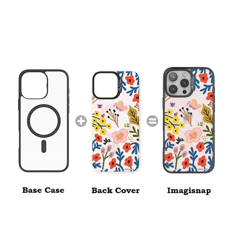 CaseBang Imagisnap Patchwork Dreams magsafe interchangeable phone case For iPhone 13-16 series Courious Forest Imagisnap