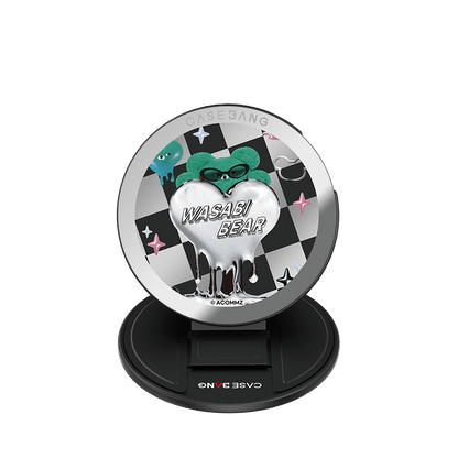 Wasabi Bear Series MagSafe Grip Stand - CaseBangMagsafe Grip StandCaseBangFlowing PlaidBase Stand + Back Cover